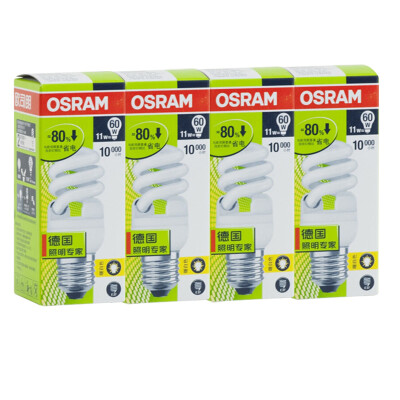 

【Jingdong Supermarket】 OSRAM OSRAM T2 mini spiral energy saving lamp 11W warm white E27 three send one promotional equipment