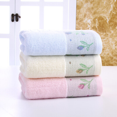 

【Jingdong supermarket】 Xin brand towel home textiles cotton Kapok absorbent thickening non-twist jacquard towel 3 powder / yellow / blue 105g / article 34 * 76cm