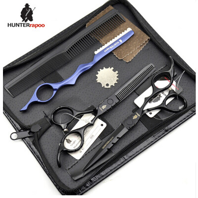 

HT9153 Professional black Japan Hair Scissors Set 55" 6" Beauty Salons Barber Cutting Thinning Scissors Hairdressing