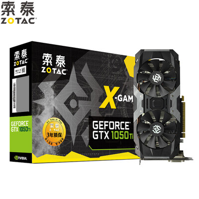 

ZOTAC GeForce GTX1050Ti-4GD5 X-GAMING OC 1354-1468MHz / 7008MHz 4G / 128bit GDDR5 PCI-E Graphics