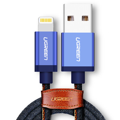 

Green MFi certification 6 5s 7 Apple data cable phone USB charger line power cord support iphone5s 6s 7P SE ipad pro 15 m 40341 ​​cowboy
