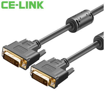 

CE-LINK DVI (24 + 1) HD-кабель 3 м HD Видеокабель Компьютерный телевизор с высоким разрешением Проекторная линия Black 1873