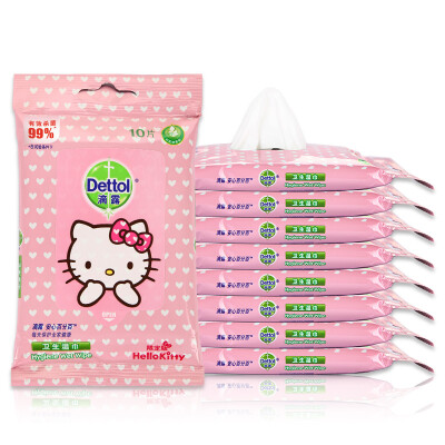 

Dettol Dettol санитарные салфетки Hello Kitty Limited Package Version 8 * 10