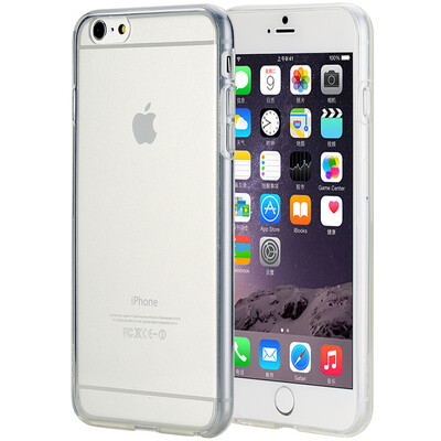 

Локк ROCK iPhone6plus / 6с плюс телефон оболочки прозрачный мягкий силиконовый чехол / Apple защитный рукав с пылевым пробкой - через золото