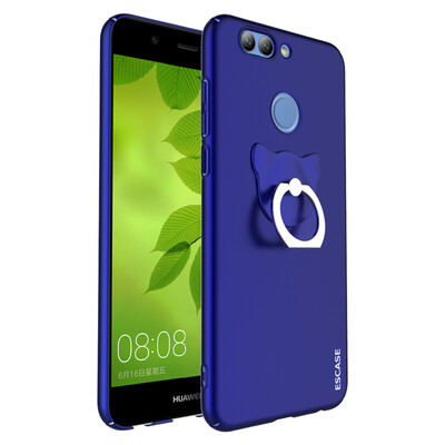 

ESCASE Huawei NOVA2 Plus mobile phone case to send the chain double-sided paint all-inclusive anti-wrestling hard shell protective cover Aurora blue