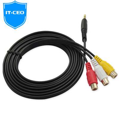 

IT-директор V084R 3.5x15mm один в трех RCA аудио и видео кабель 3 в 1 AV кабель передачи коробки для 3 поколения проса / 2 поколения, а также музыку C1s / ярдов 2 t1s