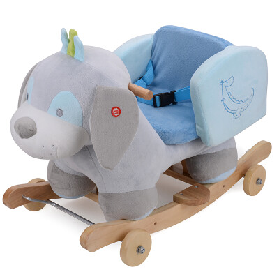 

Blue Castle Children's Music Rocking Horse Trojan Square Puppy Rocking Horse Rocking Chair Children's Birthday Anniversary Gifts