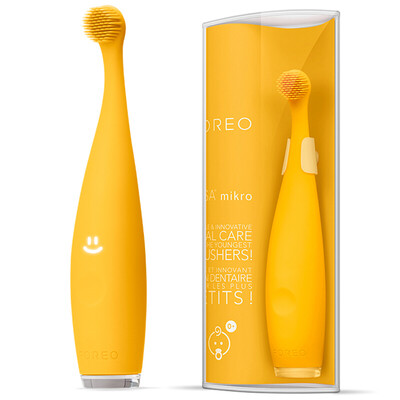 

Л Fei Er (FOREO) Yi Sa ISSA Mikro интеллигентного электрической зубной щетки силикона ребенок обучения ребенка вибрация низкочастотного звуковой электрический зубная щетка лимон