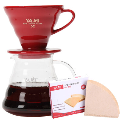 

Yami (Yami) V02 fine ceramic filter cup hand cup coffee cup 2-4 people YM7018 black