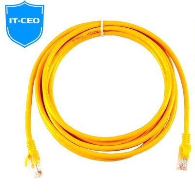 

IT-CEO V08W5-6 high-speed ultra-five complete product cable RJ45 network jumper pure copper broadband line home improvement project wiring with crystal head length 6 m yellow