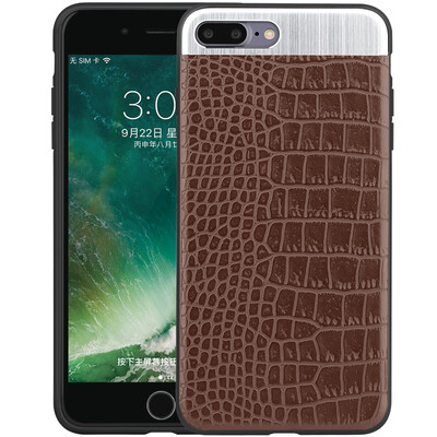 

Freeson Apple iPhone8 Plus Mobile Phone Case Apple iPhone7 Plus Mobile Case Case Crocodile Pattern Leather Case 55 inches Brown