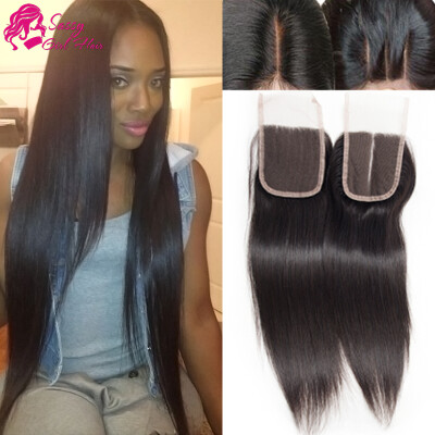 

Brazilian Straight Closure Piece Free Three Middle Part Closure 4*4 Lace Closures Cheap Closures With Free Shipping