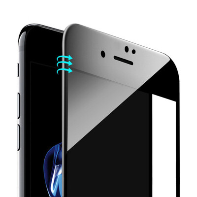 

[2 шт - полный охват] продукт Hyun iphone7 стальной мембраны Apple, телефон 7 полный экран полный охват защитная пленка анти-отпечатков пальцев доказательство черный
