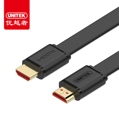 

Улучшенный человек (UNITEK) HDMI 2.0 3D высокой четкости Интерфейсный кабель цифрового видео 5 м преобразование данных компьютера в телевизор-топ мониторов коробчатых плоский кабель линии Y-C1018ABK