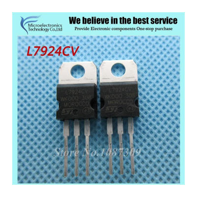 

10pcs free shipping L7924CV L7924 7924 Linear Voltage Regulators 24V 15A Negative TO-220 new original