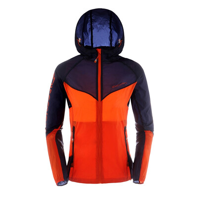 

Discovery outdoor women breathable light sports windbreaker DAEE82224 sunset orange / possession of blue M