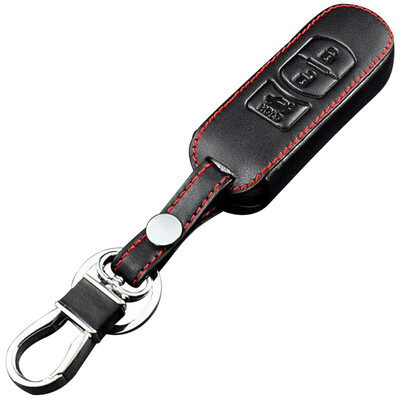 

Huazha Mazda key package smart three-button black Mazda 2 Mazda CX-5 leather key set special car keychain