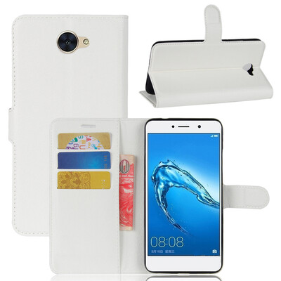 

GANGXUN Huawei Y7 Case High Quality PU Leather Flip Cover Kickstand Anti-shock Wallet Case for Huawei Y7