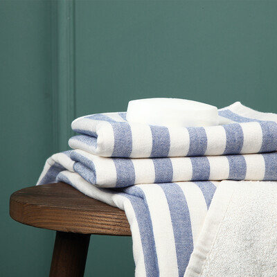 

Jia Bai two towel a towel cotton color double three three sets of gift bag hand towel wash face towel self blue