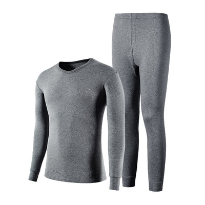 

Playboy Qiuyi Qiuku Mens Thin Cotton Thermal Underwear Set Round Collar Foundation Bottom Lingerie Cotton Sweater Navy