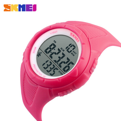 

SKMEI Pedometer Women Digital Wristwatches LED Health Sports Watches Waterproof Girls For Gift Alarm Chrono Calendar Watch 1108