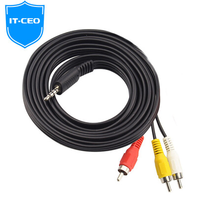

IT-CEO network set-top box AV cable one-third lotus head audio&video cable only supports Huawei box enhanced version M330 glory box M321 3 meters black Y18R-3