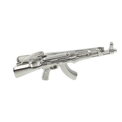 

Yoursfs Gun Tie Clip Mini Novelty Tie Clip Bar Necktie Stainless Steel in Shape of Machine-gun For Men Gift