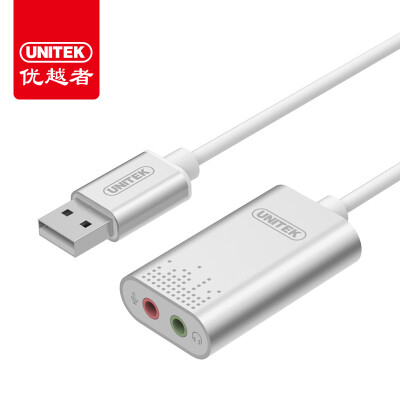 

Превосходство (UNITEK) USB-адаптер для наушников Внешняя независимая звуковая карта Настольный компьютер Ноутбук Внешние наушники Микрофон Микрофон Аудиокабель Y-247WH