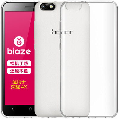 

BIAZE Huawei слава играть 4X телефон оболочки / защитная крышка все включено анти-падение прозрачной мягкой оболочки свежие серии JK51-прозрачный белый