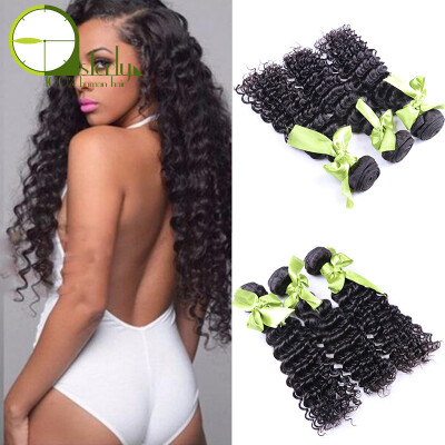 

Mink Brazilian Virgin Hair Deep Wave Brazilian Hair 4 Bundles Deep Curly Weave Human Hair Brazilian Deep Curly Virgin Hair Weave