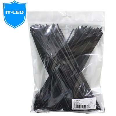 

IT-CEO X2ZD-23 Self-locking nylon cable ties Wire ties with strapping lines Wireline organizer Wire clasp Wire finish with about 200x3.2mm Approx. 500 black