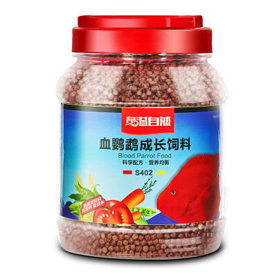 

Qiyi natural blood parrot Zengyan feed aquarium fish tank ornamental fish feed large fish fish food parrot rose Yan fish food 500 grams -403