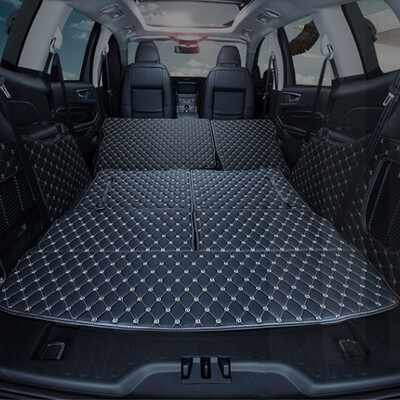 

Huashi Ford sharp boundary trunk pad 15 new sharp all-round car leather tail box pad 7 seat special accessories modified sharp boundary special tail box pad three-piece black