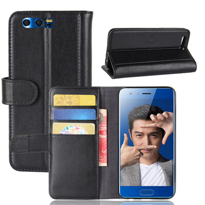 

GANGXUN Huawei Honor 9 Case Genuine Leather Magnetic Flip Cover Kickstand Card Slot Wallet Coque for Huawei Honor 9
