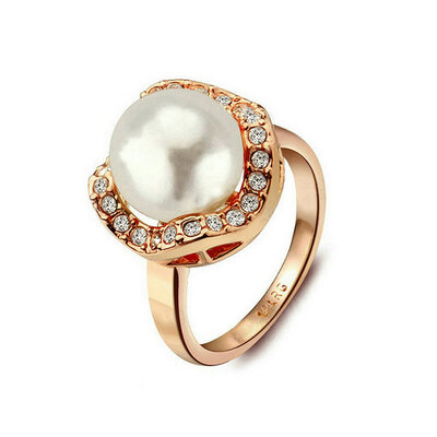 

Yoursfs@ Graceful Simulated-Pearl Pendant Rings for Women Petal Flower Gorgeous Wedding Engagement Bague Femme Wholesale