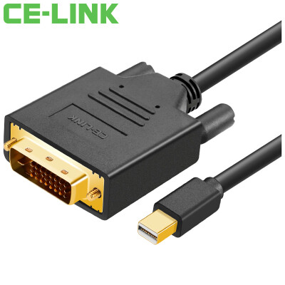 

CE-LINK Mini DP to DVI high-definition line 3 meters mini DP to DVI cable Macbook connected to high-definition TV monitor projector line black 1628