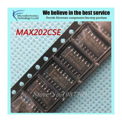 

10pcs free shipping MAX202CSE MAX202 CSE SOP-16 RS-232 Interface IC 5V RS-232 Tcvr w/0.1uF External Cap new original