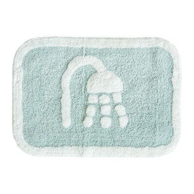 

QUATREFOIL cotton absorbent floor mat bathroom mat door mat 4060cm light coffee