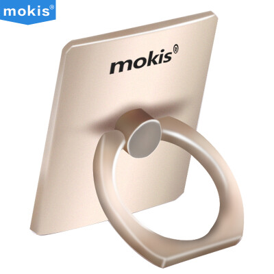 

Moxi (mokis) multi-function mobile phone bracket metal finger buckle bracket portable creative car lazy stent for Apple / Samsung / Huawei / music / millet phone Tu Hao gold