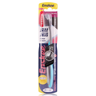 

Sakura Jie Enskee grinding tip soft hair charcoal deep anti-skid brush handle toothbrush NO888 color random