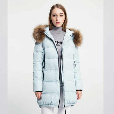 

Snow in the winter models down jacket female thick in the long raccoon fur collar warm jacket A1621YY172 big red | 1218