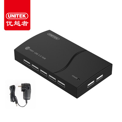

Улучшенный человек (UNITEK) USB Высокоскоростной многофункциональный 80см разветвитель 13 HUB расширение ступица настольного ноутбука мульти-интерфейсный конвертер с внешнего источника питания Y-2132