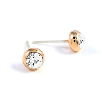 

Yoursfs Stud Earrings For Wedding Elegant Gold Color AAA Cubic Zirconia Stone Earring E020R1