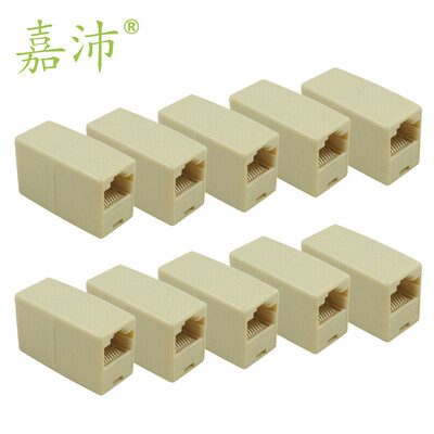 

Jia Pei TV-211 network connector RJ45 network dual-pass cable docking extension through module beige
