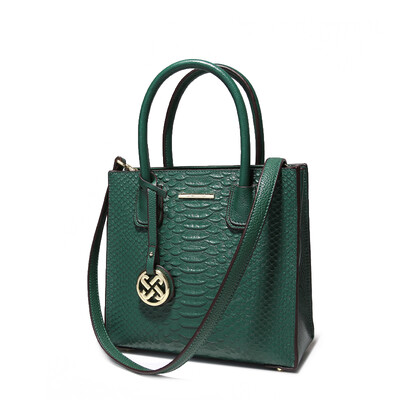 

JXX JIANXIU European&American fashion first layer of cowhide female handbag shoulder Messenger bag Tote bag W620 dark green