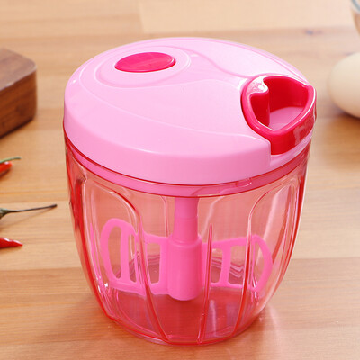 

Ou Runzhe dishes bowl portable high body 5 blade hand pull food cooker pink