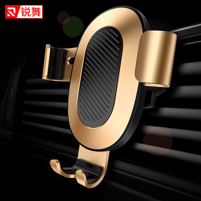 

RANVOO) Car Mobile Bracket Outlet Gravity Bracket Gold For 4.5-6 inch Mobile Phone Car Holder Universal