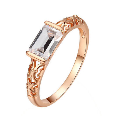 

Yoursfs@ Fashion AAA Luxury CZ Stone Ring for Women Square Zircon Rings Gold Plating