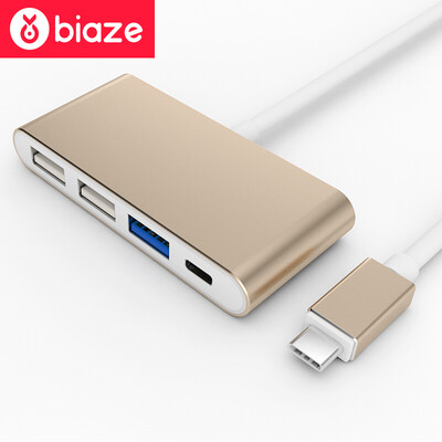 

BIAZE USB splitter 3.0 Type-C to USB multi-interface converter Apple MacBook Huawei millet computer / notebook a drag 3 HUB hub R7-gold