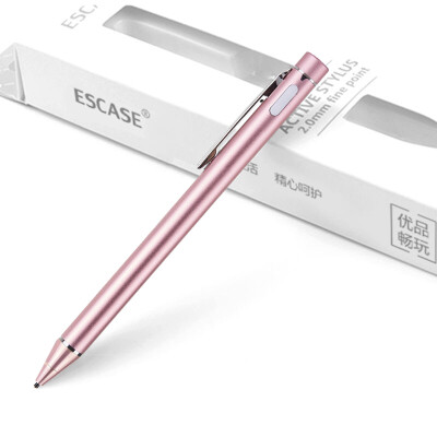 

ESCASE Apple iPad capacitive pen stylus compatible with Microsoft Surface / Huawei / Samsung Tablet PC mobile phone smart touch rechargeable business enjoyment version of rose gold